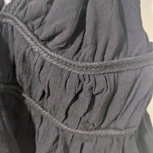 NEW! Zara | Open Back Peplum Crop Top in Black - Picture 6 of 11